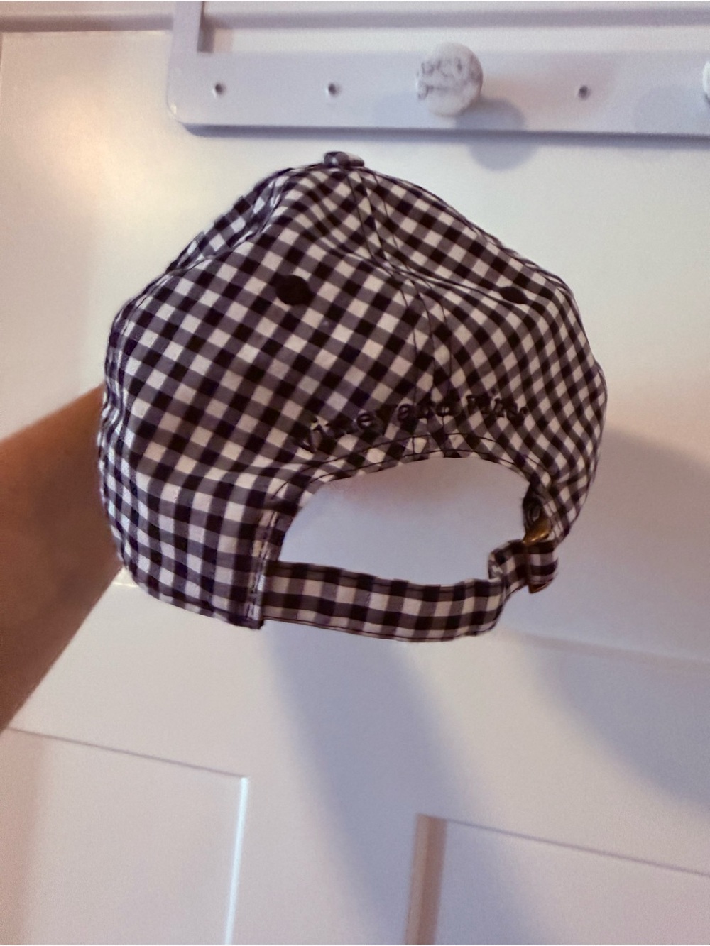 Vineyard vines Black & White Gingham Baseball Cap - - Picture 3 of 3